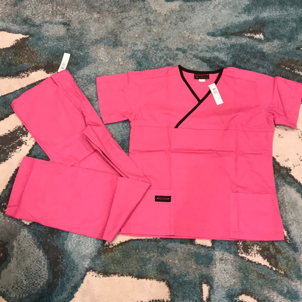 Small pink scrub set